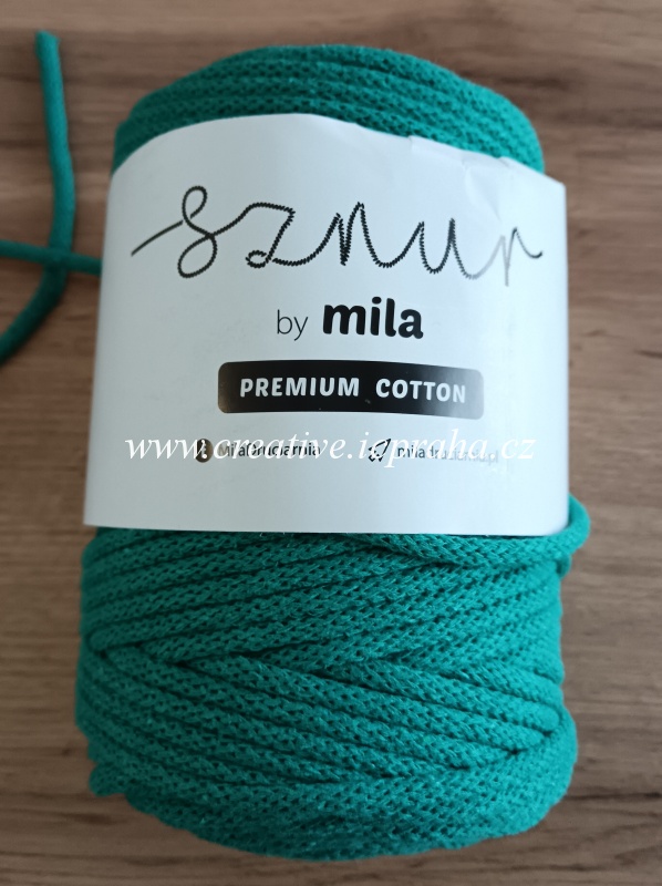 Mila šňůry Premium Cott.100m/5mm - Smaragdová19544